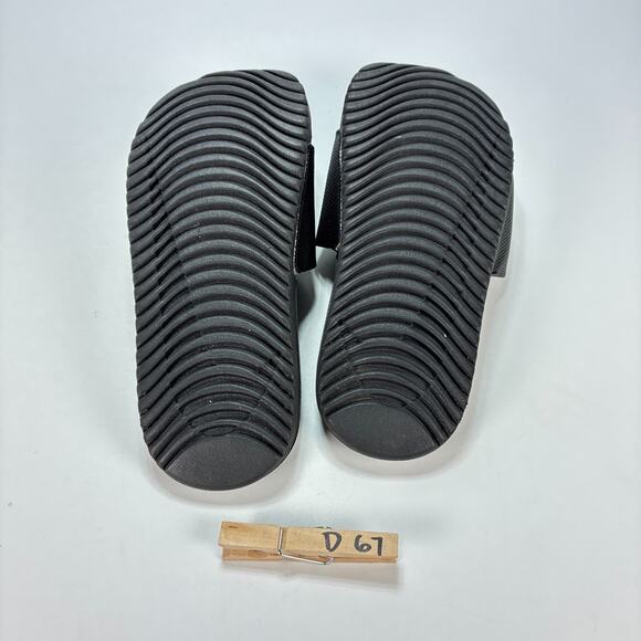 Nike Kawa Slides Black Lightweight Cushioned Slip On Comfort Sandals Youth Sz 1 - Picture 7 of 7